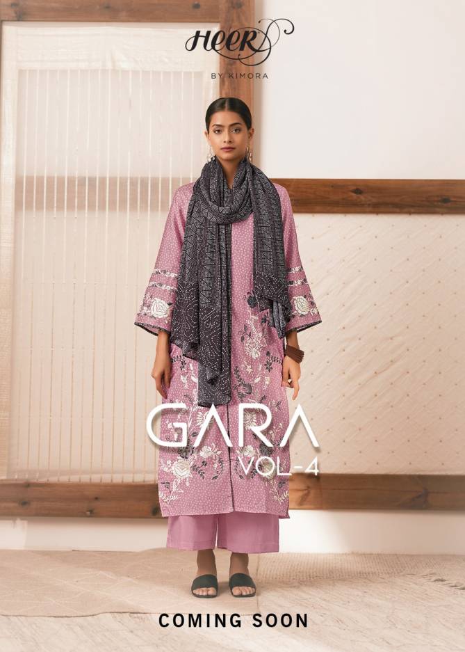 Heer Gara Vol 4 By Kimora Muslin Printed Suit Wholesale Shop In Surat
